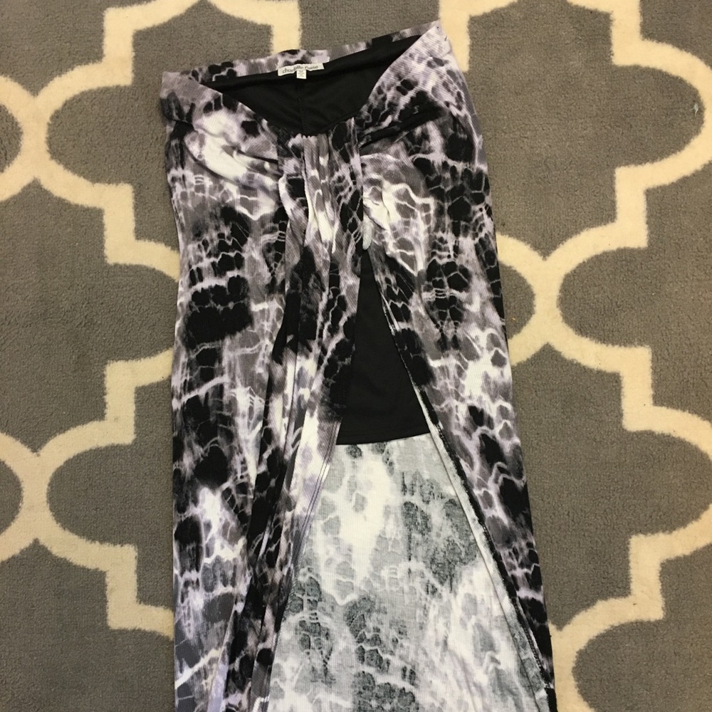HIGH LOW TIE DYE SKIRT